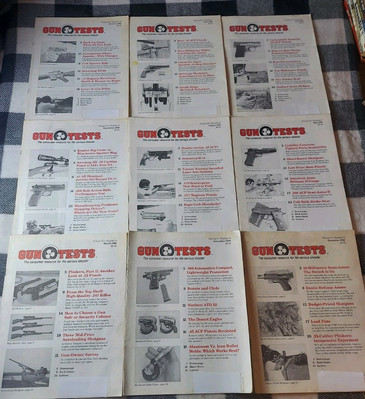 Lot Of 9 Gun Tests News Letter 1989 Firearms & Gunsmithing DIY & Tools Book