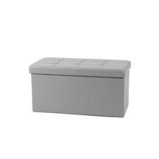 2 in 1 Leather Ottoman Storage Box