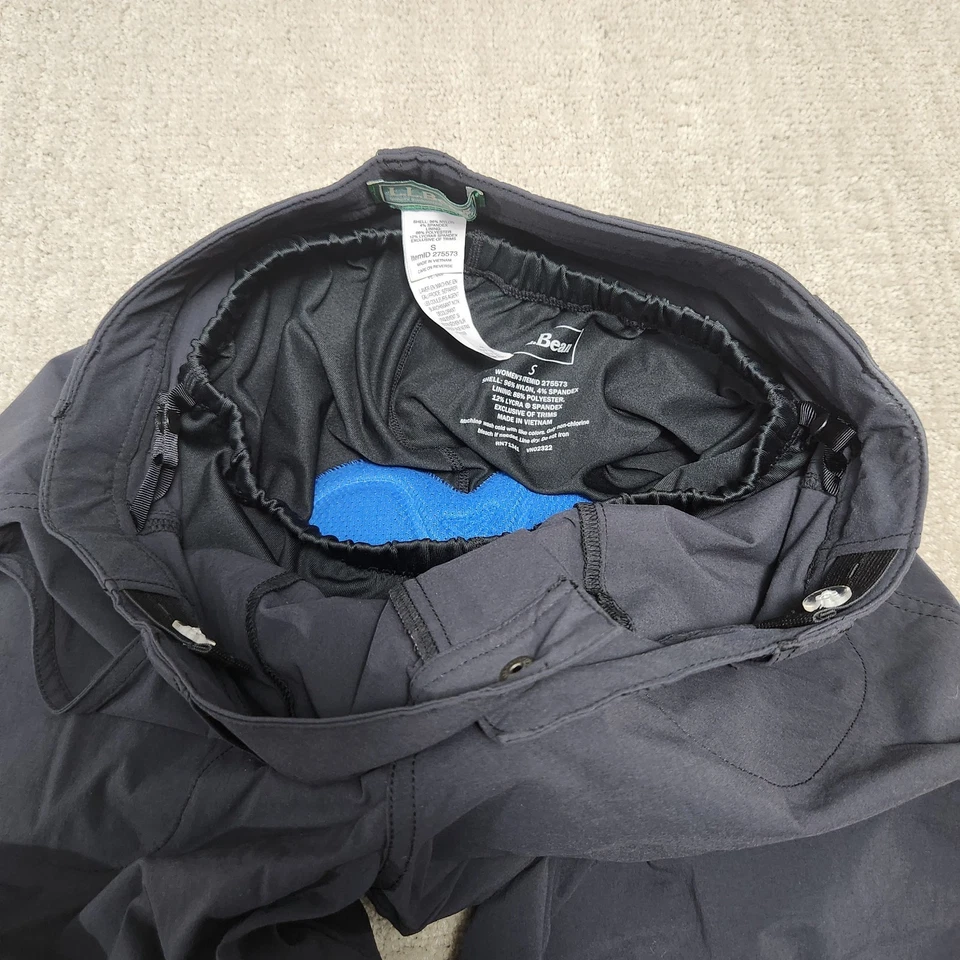 LL Bean Cycling Pants Women Small Comfort Trail Padded Full Seat Straight Crop - Image 2 of 4