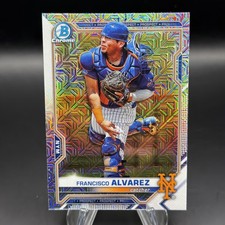 2021 Bowman Chrome Francisco Alvarez BCP-53 Mojo Mega Refractor Mets Rookie