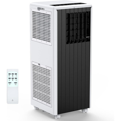 8000 BTU Portable Air Conditioner 350 Sq Ft 3-in-1 Remote LED Timer Window Kit