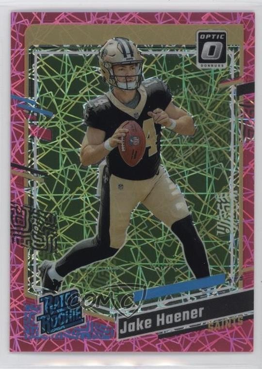 2023 Donruss Optic Rated Rookie Pink Velocity Prizm 23/79 Jake Haener #277 19zn