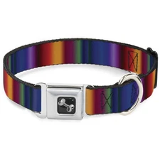 Dog Collar Bone Zarape3 Vertical Multi Color Fade WIDE-Large 20-31"