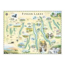 Xplorer Maps MAP FLX Finger Lakes Hand-Drawn Map