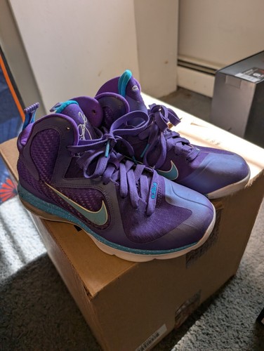 Nike LeBron 9 Summit Lakes Hornets Gs Size 5.5