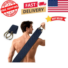 Exfoliating Back Scrubber with Handles, 38.5 Inch Double-Sided Back Body Scrub