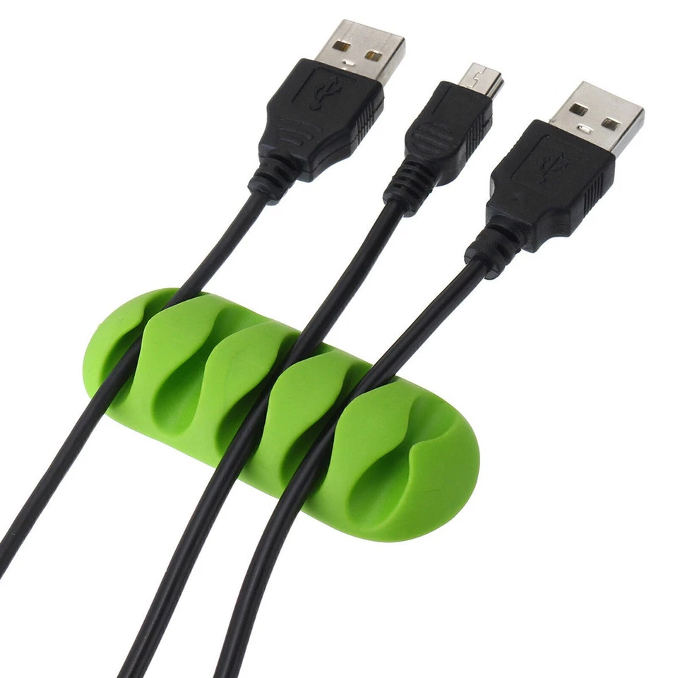 Cable Organizer Arrangement Earphone Charger Computer Wire Holder Mount Clips - Image 4 of 4