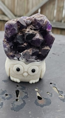Florite Owl Carving