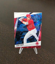 2020 Panini Chronicles Phoenix Mike Trout Card Blue Cracked Ice 7/99 #9
