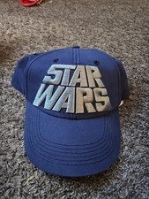 Disney Parks Star Wars Hat Blue/Silver Embroidered Logo Adult Adjustable