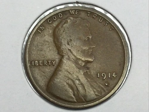 1914-S Lincoln Cent a semi key date in the series in very fine plus