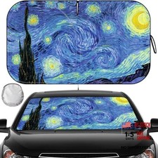 Windshield Sun Shade, Car Sun Shade Windshield Blocks UV Starlit sky 57"x32" 