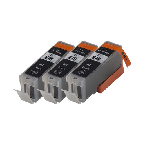 Cartucho de tinta negra 3 piezas PGI270XL para impresora PIXMA MG5720 MG5721 - Imagen 2 de 3
