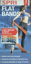 SPRI Flat Band Kit, 3 pack Light Medium Heavy Workout Bands PT resistance DD