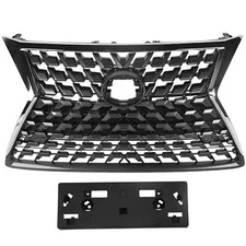 Upgrade Luxury Front Grill W/Bumper License Bracket For LEXUS GX460 2020-2023