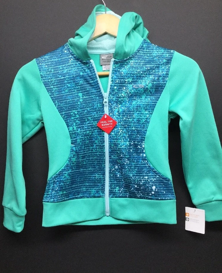 Sudadera con capucha Tech Fleece verde para niñas - C9 Champion® talla pequeña 6X Foto 2 de 4