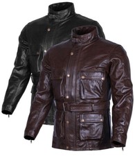 Australian Biker Gang Rindsleder Motorrad Lang Jacke Mantel