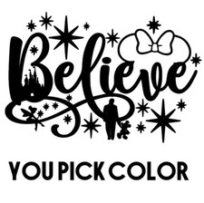 Believe in Magic Disney Decal Walt Disney World Mickey You Pick Color