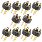 10 Pcs Accessories Microphone Audio Adapter Three-core Connector
