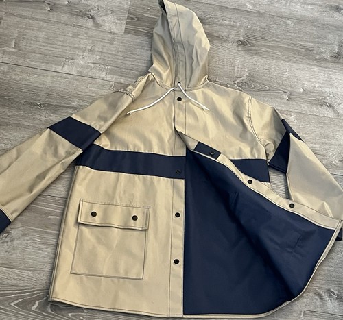 Chaqueta de Lluvia Oleg Cassini De Colección Clásica Resbaladiza A Presión Capucha Bolsillos Talla Grande? - Imagen 8 de 14