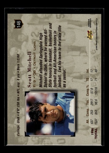 1997 Absolute Beginnings #146 Scott Mitchell (NM)(FTB) - Picture 2 of 2