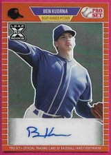 2021 Leaf Pro Set Metal Baseball BEN KUDRNA Red Rookie XRC Autograph