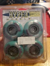 Vintage Hyper Wheels Superlite 72M 93A Roller Rink Wheels Teal New