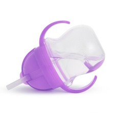 Munchkin Any Angle Weighted Straw Trainer Cup/Click Lock Lid-7 oz/Purple/2 pack