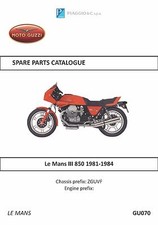 Moto Guzzi parts manual book 1981, 1982, 1983 & 1984 Le Mans III 850