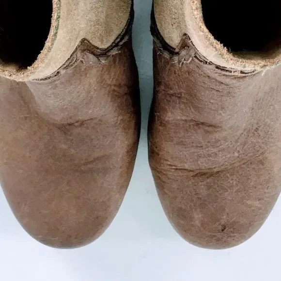 Botines modernos vintage de cuero y gamuza Delilah de abuela/pradera Foto 3 de 4