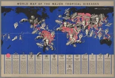 World Map of the Major Tropical Diseases : Boris Artzybasheff : 1922 : Art Print