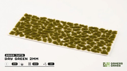 Gamers Grass Dry Green 2mm New - Picture 3 of 3