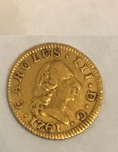 1761 Spain Charles III Gold Half Escudo M JP