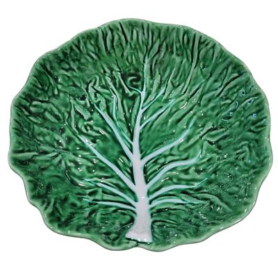 Bordello Pinheiro Majolica Portugal Large Cabbage Salad Serving Bowl Green 