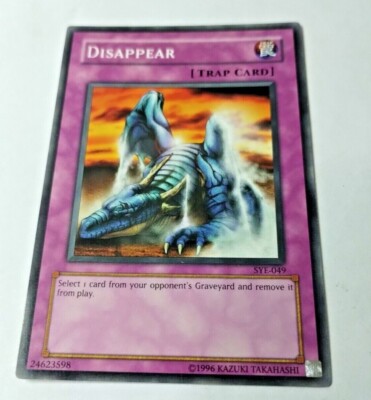 disappear yugioh card Amazon.com: Yu-Gi-Oh! - Disappear (SYE-049) - Starter Deck Yugi Evolution -  Unlimited Edition main image 0