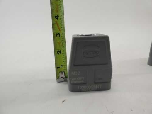 *Lote de 2* Harting HAN 19300060447 Tipo 4X/12 Gabinete Campana de entrada superior Gris M12 - Imagen 8 de 10