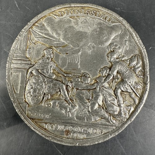 Kaiserkrönung Leopolds II., Zinnmedaille Kupferstifft Habsburg Österreich 1790 - Bild 5 von 6