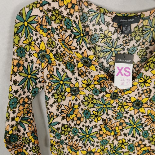 Ladies Top Size 6 8 Primark Floral Cropped Smart Casual Day Summer - Picture 3 of 8