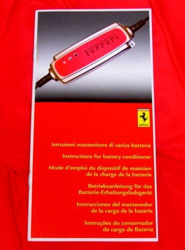 Ferrari - RARE Original Propriétaire Supplément Manuel - Conditionneur de Batterie - 2010 - Photo 1/9