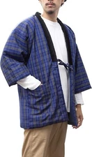 Japanese Warm Wear Kimono Hanten Winter Jacket Free size Color 142 Made in Japan