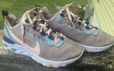 Nike Womens React Element 55 Pink Running Shoes Sneakers Size 6 CK0834-200