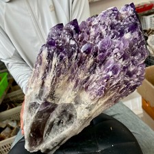 20.12LB  AAA+Large Natural Amethyst Pineapple Elestial Point Specimen Minerals