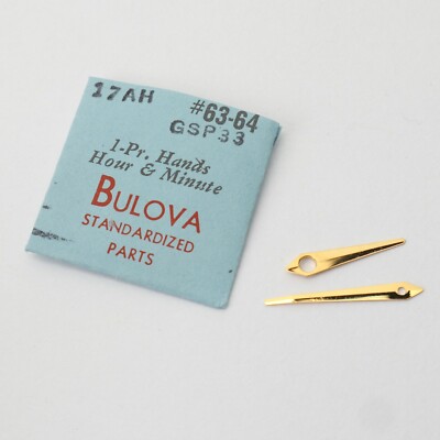 Genuine Bulova Watch 17AH Pair Hands Hour & Minute GSP33 #63-64 NOS (C4D6)