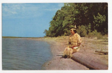 Native American Woman Waiting For Her Warriors Return Postcard Unposted