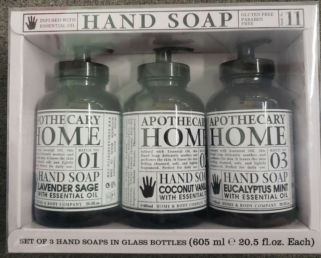 Apothecary Home Hand Soap Set Eucalyptus Mint Coconut Vanilla Lavender Sage 20 5 For Sale Online Ebay