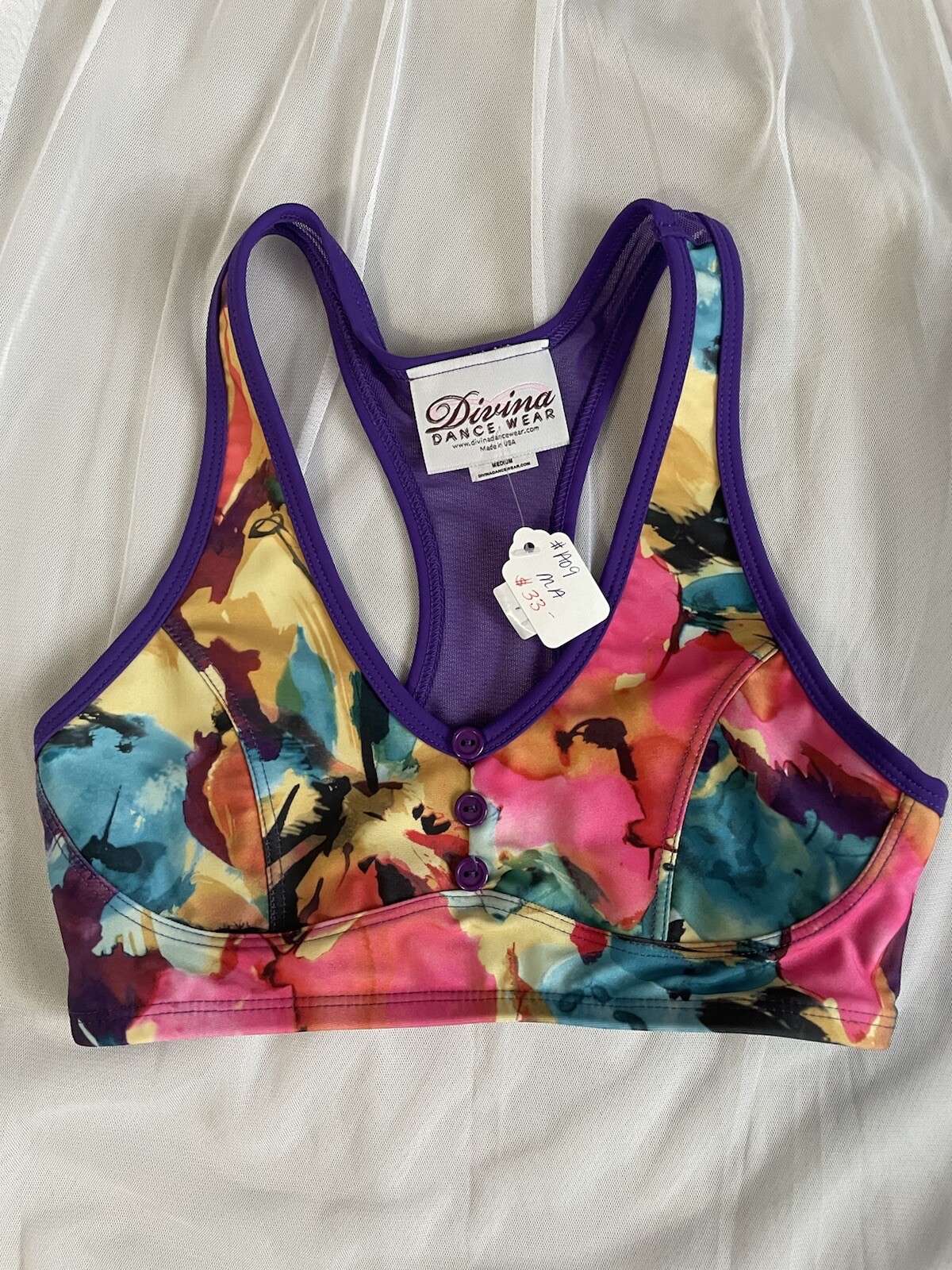 Divina Dance Wear Bra Top Adult Medium | eBay