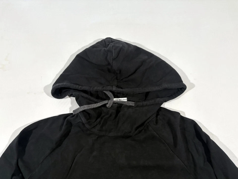 James Perse Mujer Negro Sudadera con Capucha Pullover Algodón Nylon Talla Grande 0 Foto 3 de 4