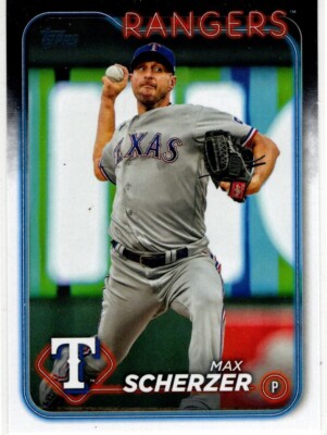 2024 Topps Baseball Max Scherzer No. 600 Texas Rangers