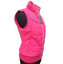 Fila Ladies Padded Sleeveless Jacket Gillet Uk12 Shocking Pink