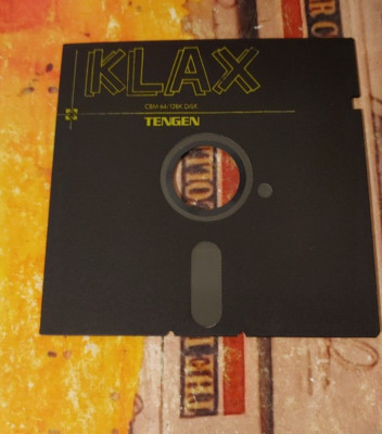 Klax (Domark 1989) Commodore C 64 (Disk) classic 8-bit game TETRIS working
